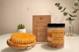 Zestaw SPA EKLIPS ze szczotką TERRA i solą ylang-ylang