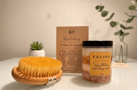 Zestaw SPA EKLIPS ze szczotką TERRA i solą ylang-ylang