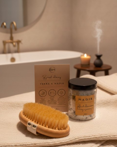 Zestaw SPA NADIR ze szczotką TERRA i solą lawendową