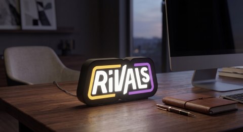 Lampka LED z logo Roblox Rivals, podświetlenie RGB