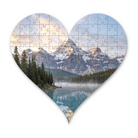 Puzzle serce ze zdjęciem 76 elementów prezent walentynki rocznica woreczek