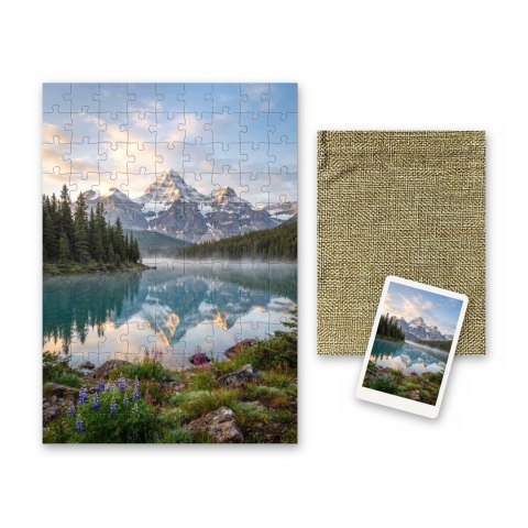 Puzzle ze zdjęciem A4 108 elementów personalizowane prezent woreczek jutowy