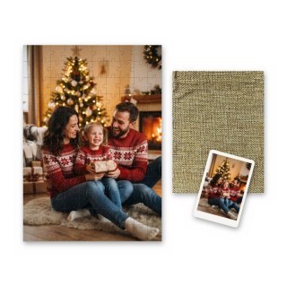 Puzzle ze zdjęciem A4 120 elementów personalizowane prezent woreczek jutowy