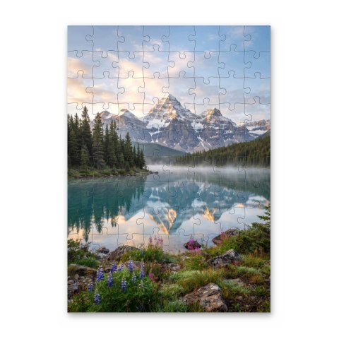 Puzzle ze zdjęciem A4 88 elementów personalizowane prezent woreczek jutowy