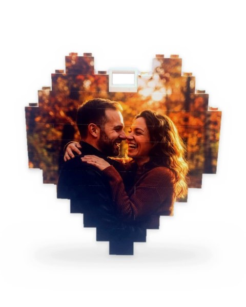 Ramka z klocków ze zdjęciem personalizowana 8x10,5 cm prezent