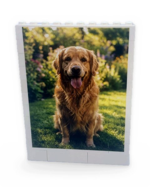 Serce z klocków ze zdjęciem personalizowane 11x12,5 cm prezent
